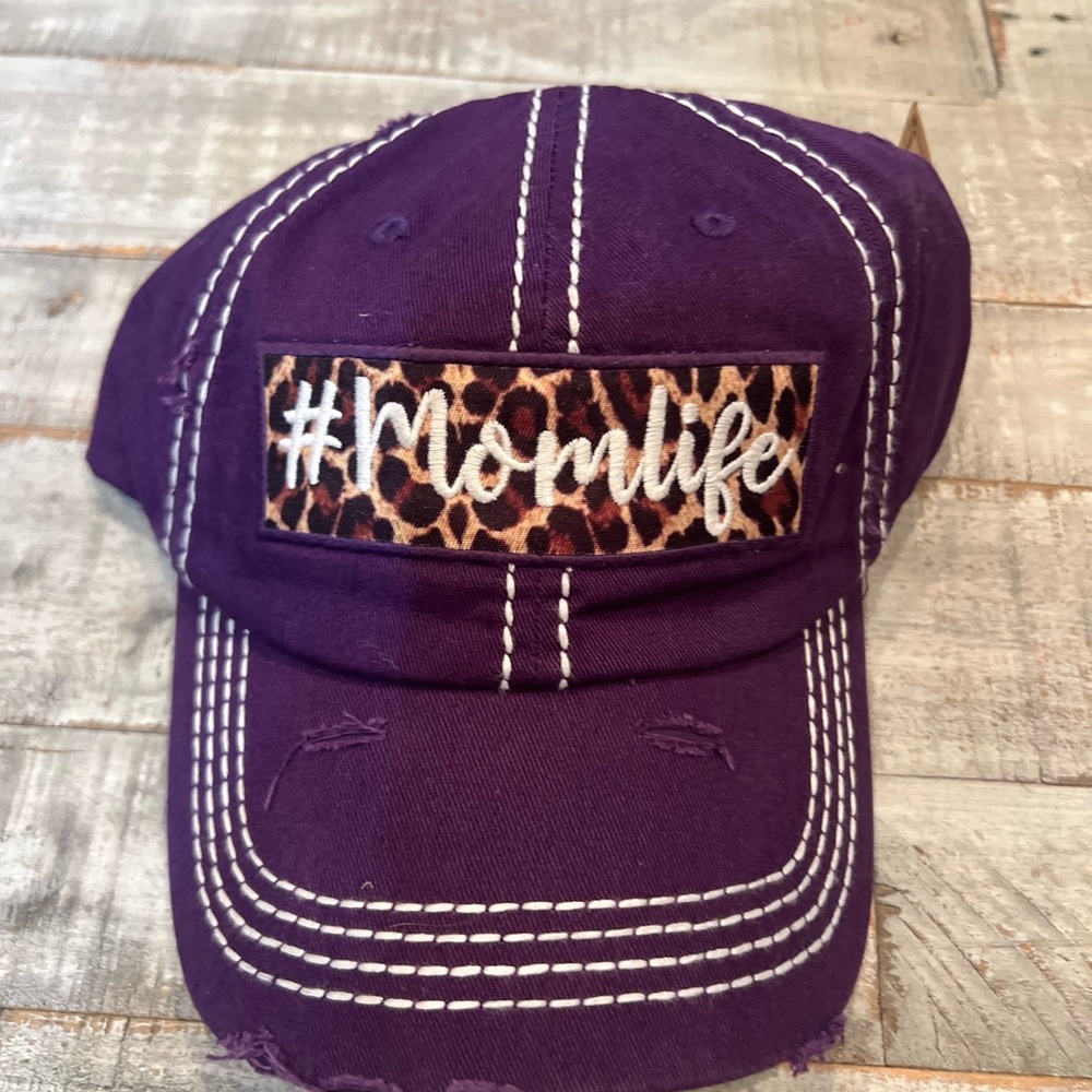 Purple #Momlife Cap